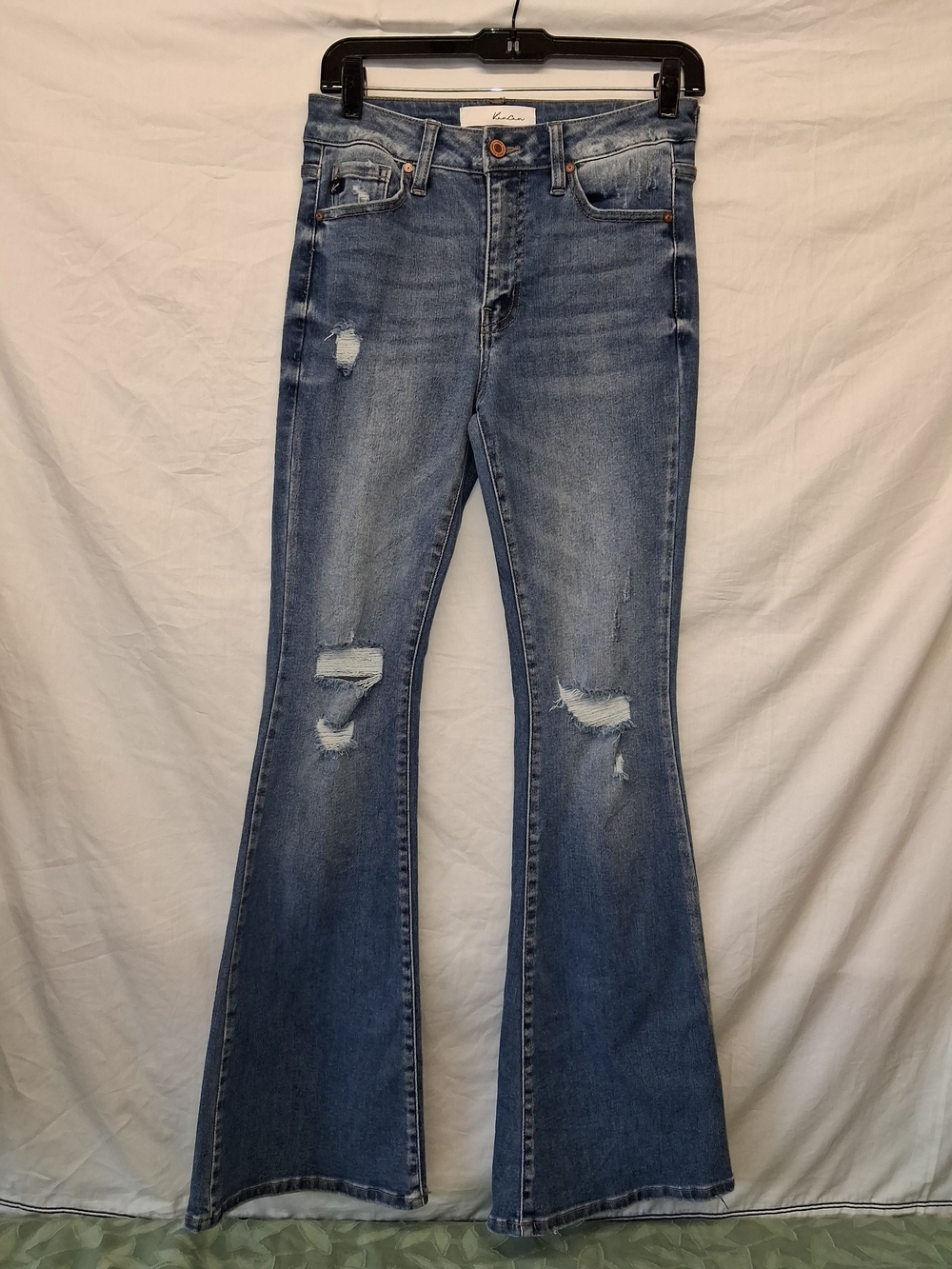 KanCan Medium Blue Distressed Bootcut Jeans